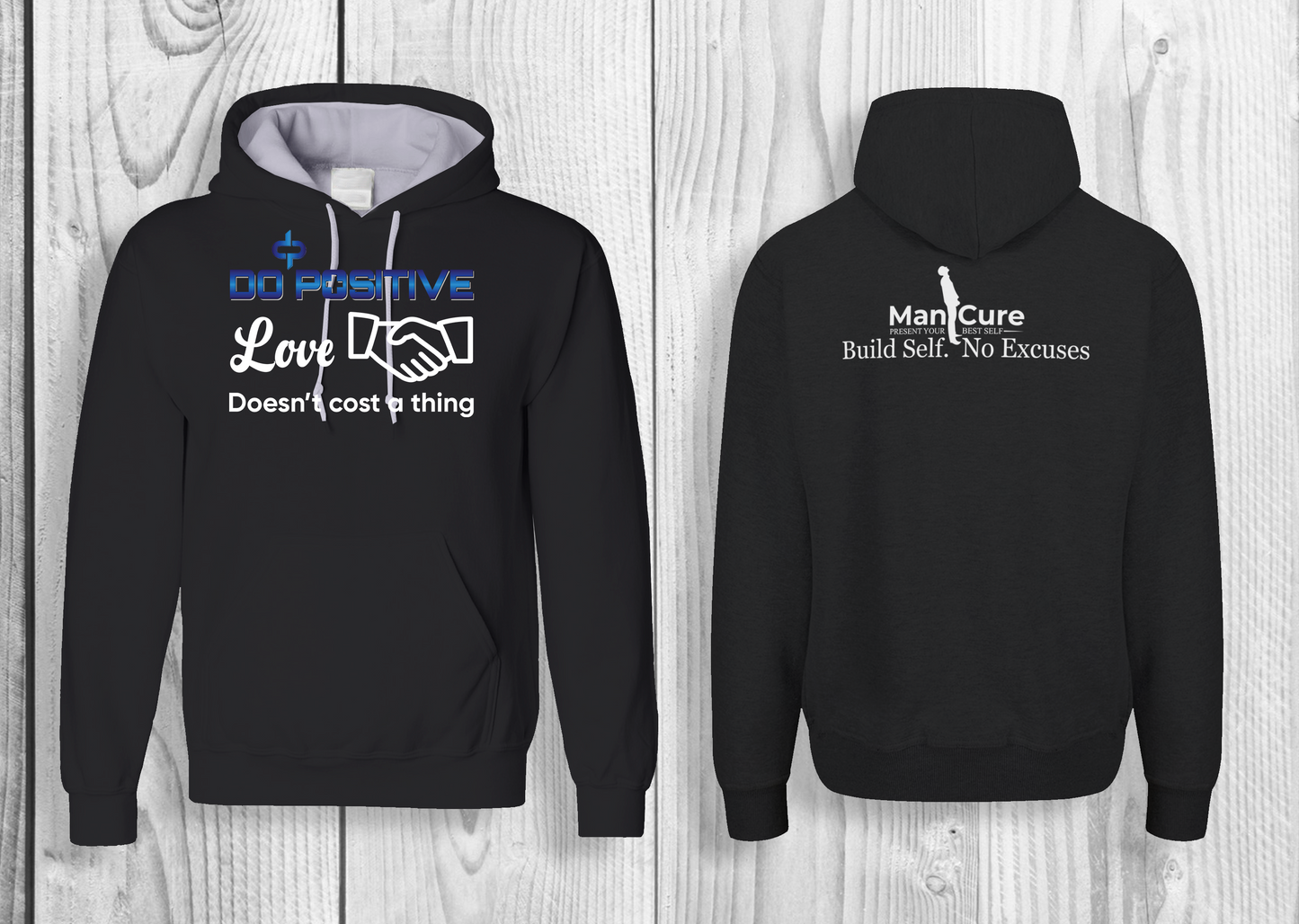 Do Positive Love Hand Doesn't Cost a Thing Men Hoodie