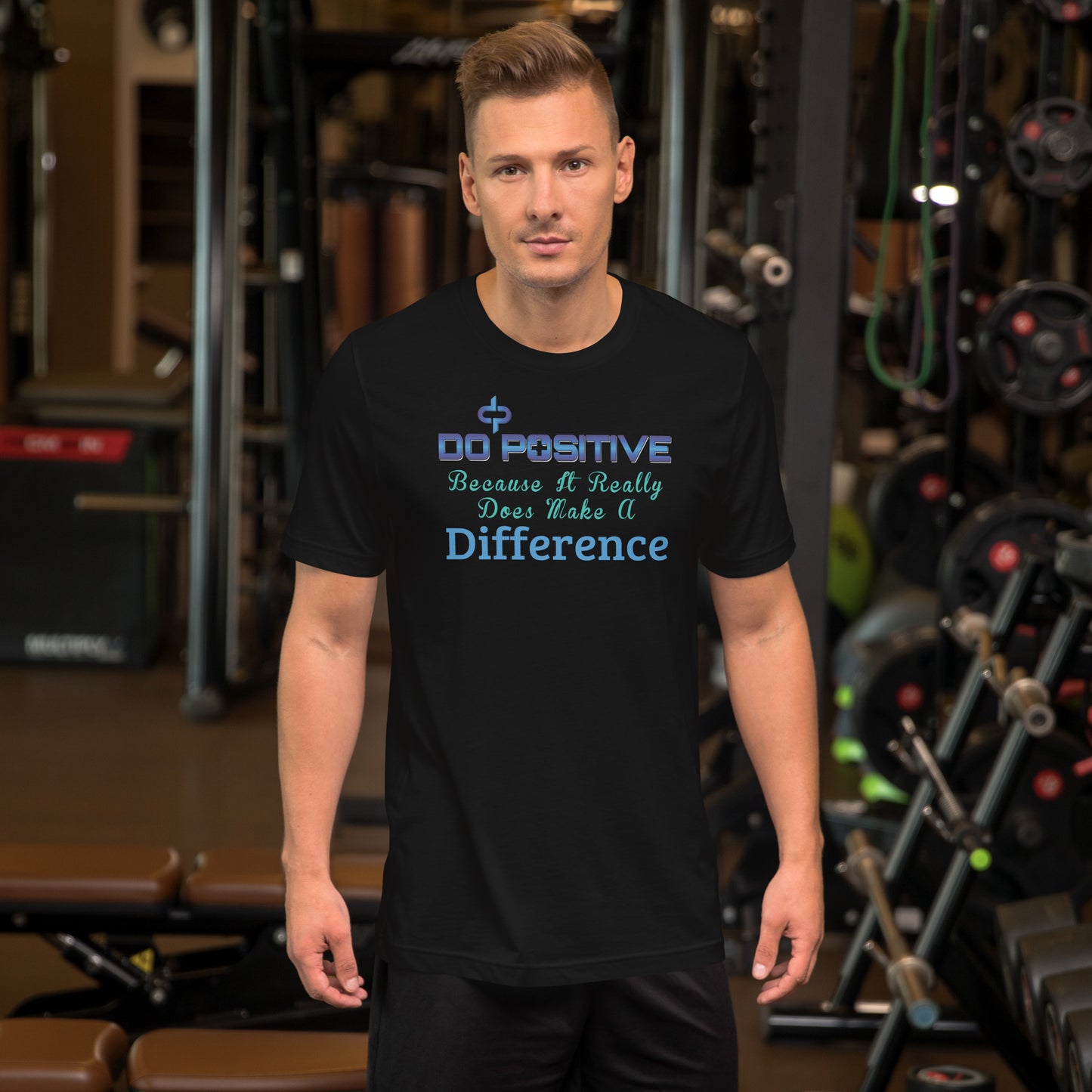 Do Positive Because It Really Does Make a Difference Men Short Sleeve T-shirt